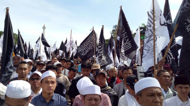 Aksi Hizbut Tahrir Indonesia. (Foto: Anggi Dwiky Dermawan/kumparan)