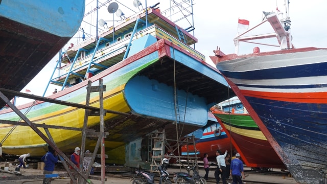 Suasana di Kampung Nelayan Desa Juwana Pati. (Foto: Aditia Noviansyah/kumparan)