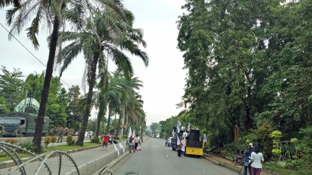Pengamanan disekitar lokasi sidang Ahok. (Foto: Aprilandika Pratama/kumparan)