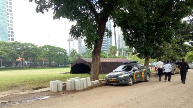 Penjagaan di rumah SBY. (Foto: Nikolaus Harbowo)