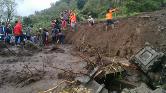 Lokasi bencana tanah longsor di Kintamani. (Foto: Dok. BNPB)