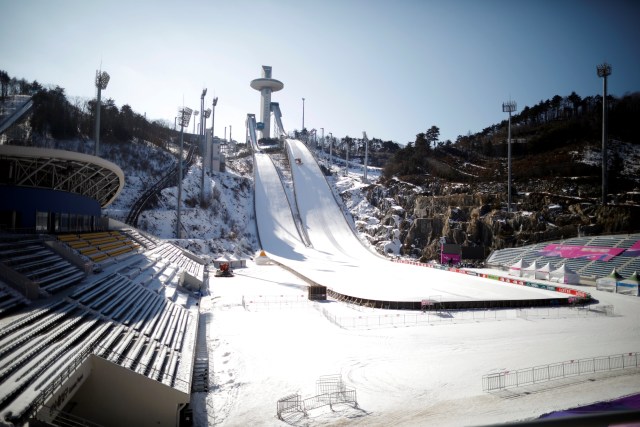 Arena pertandingan ski. (Foto: Kim Hong-Ji/Reuters)