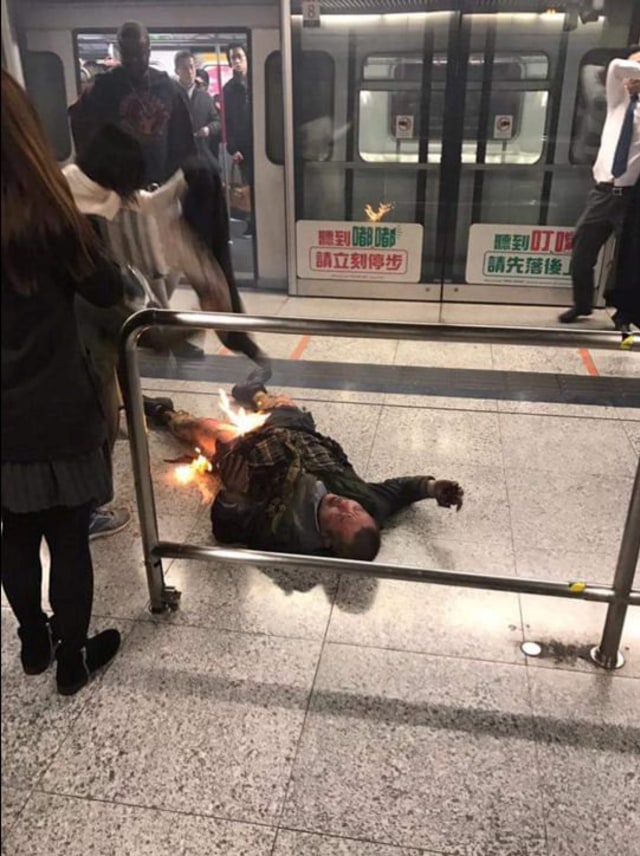 Cheung, pelaku aksi bakar diri di Hong Kong. (Foto: REUTERS)