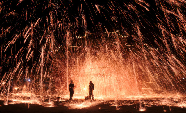 Kemeriahan Festival Lampion di Anyang. (Foto: Stringer/Reuters)