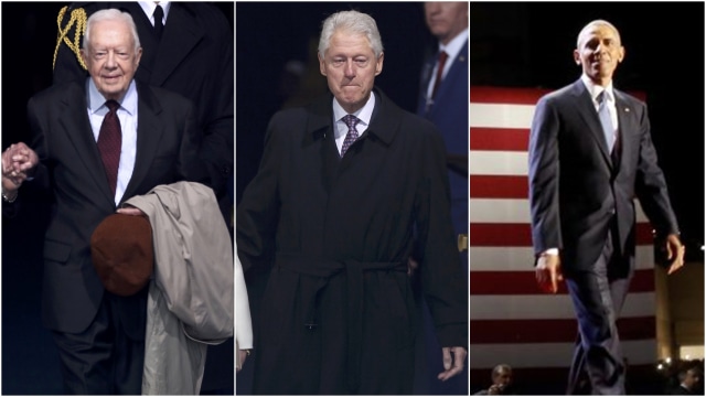 Jimmy Carter, Bill Clinton, dan Barack Obama. Foto: Reuters