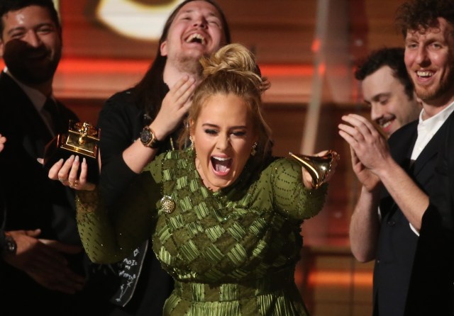 Adele ingin kasih pialanya untuk Beyonce (Foto: Lucy Nicholson)