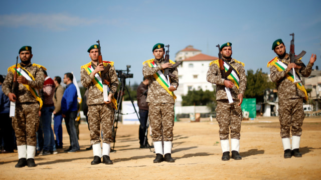 Milisi Harakat al-Muqawwamatul Islamiyyah. (Foto: REUTERS/Suhaib Salem)