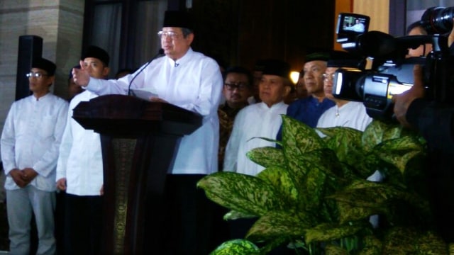 Tanggapan SBY atas ucapan Antasari Azhar. (Foto: Aprilandika Pratama/kumparan)
