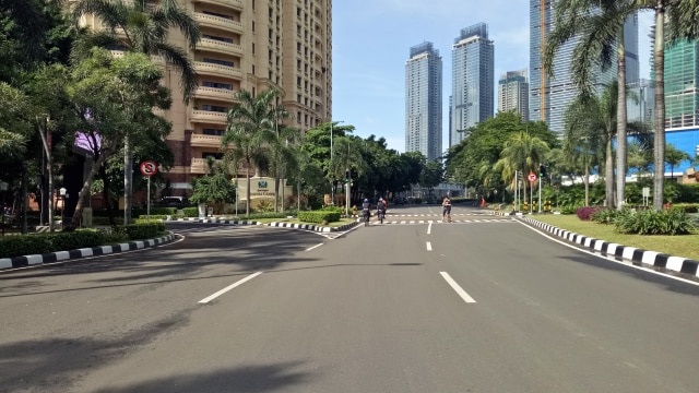 Kondisi Jalan SCBD saat Pilkada DKI. (Foto: Ainul Qalbi/kumparan)