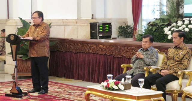 Bambang Brodjonegoro sedang memberikan sambutan. (Foto: Yudhistira Amran Saleh/kumparan)