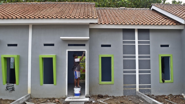 Pembangunan rumah di Mranggen, Demak. (Foto: Aditya Pradana/Antara Foto)