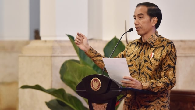 Presiden Jokowi di Istana Negara Foto: Wahyu Putro/Antara