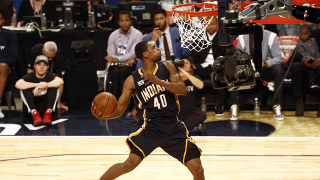 Aksi Glenn Robison III, pemian Indiana Pacers. (Foto: Derick E. Hingle-USA TODAY Sports Via Reuters)