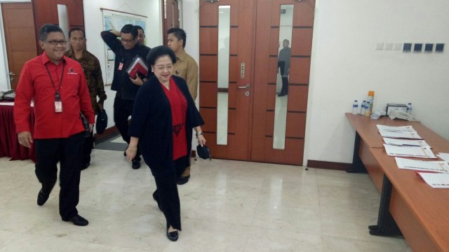 Megawati di Rapat Konsolodasi terkait Pilkada (Foto: Johanes Hutabarat/kumparan)