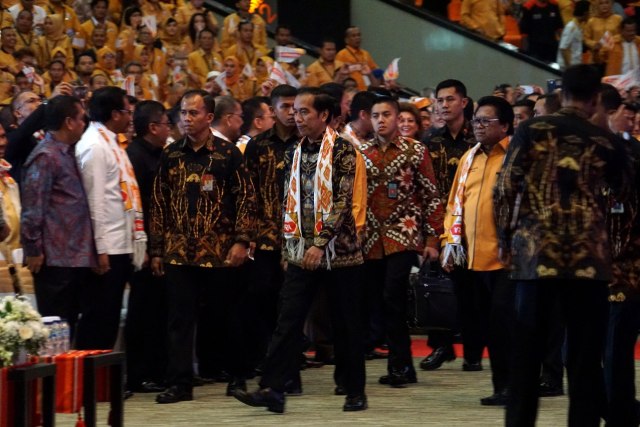 Presiden Jokowi menghadiri acara Hanura. (Foto: Aditia Noviansyah/kumparan)