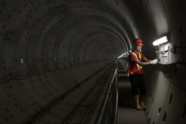 Proyek MRT di kawasan M.H. Thamrin (Foto: Fanny Kusumawardhani/kumparan)