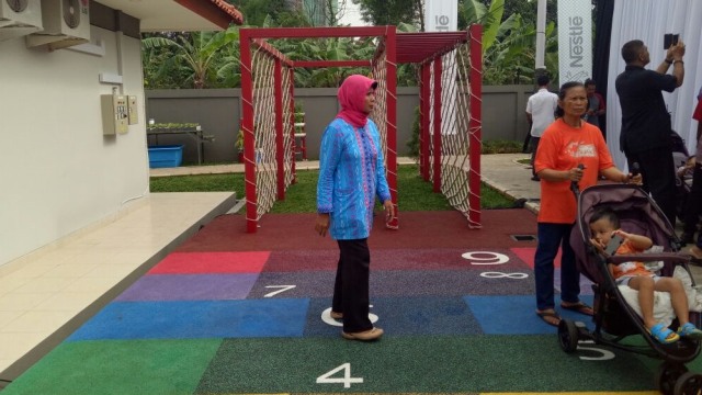 Salah satu arena bermain di RPTRA Baung. (Foto: Nadia Riso/kumparan)
