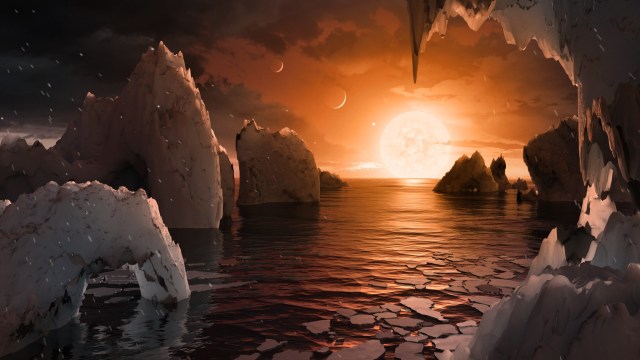 Ilustrasi air di planet dalam Trappist-1. (Foto: NASA / JPL-Caltech)