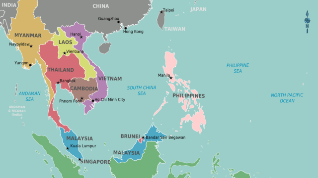Peta Asia Tenggara. (Foto: Wikimedia Commons)