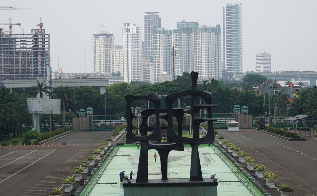 Pemandangan dari atas Gedung DPR. (Foto: Aditia Noviansyah/kumparan)