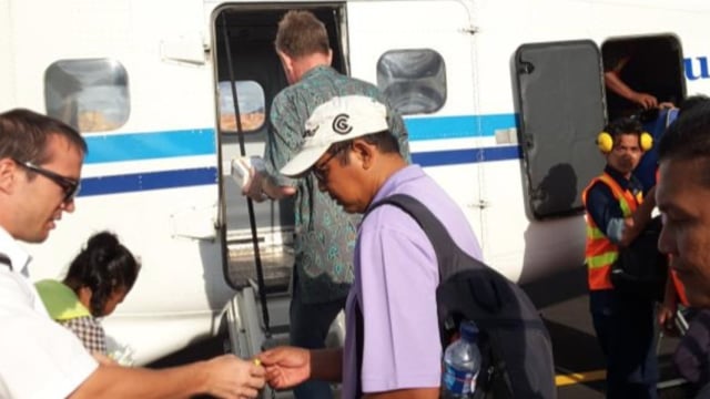 Penumpang Bandara Letung Anambas. (Foto: Dok. Ditjen Hubud)