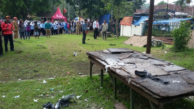 Lokasi pasca ledakan bom panci. (Foto: Pembaca kumparan)