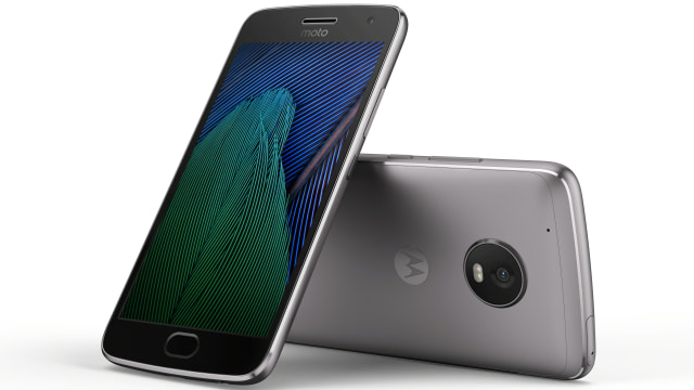 Ponsel Moto G5 Plus edisi warna hitam. (Foto: Motorola)