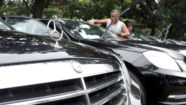 Mobil sewaan untuk Raja Salman. (Foto: Fanny Kusumawardhani/kumparan)