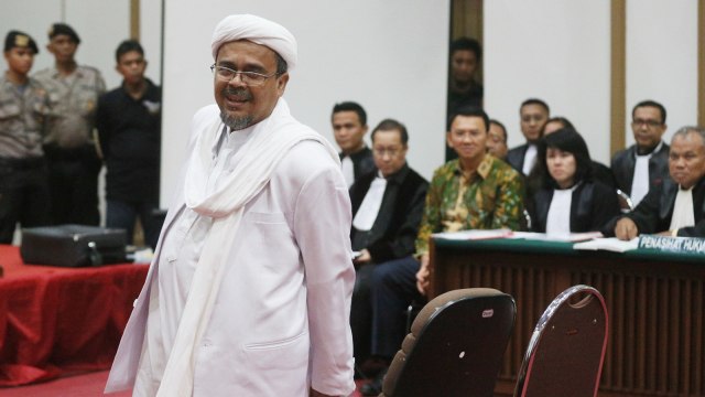 Habib Rizieq menajdi saksi ahli di sidang Ahok. (Foto: ANTARA/Ramdani)