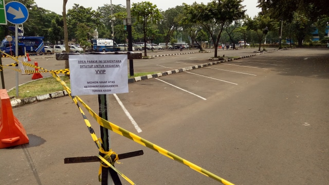 Parkir khusus untuk Raja Salman di Halim PK. (Foto: Akbar Ramadhan/kumparan)