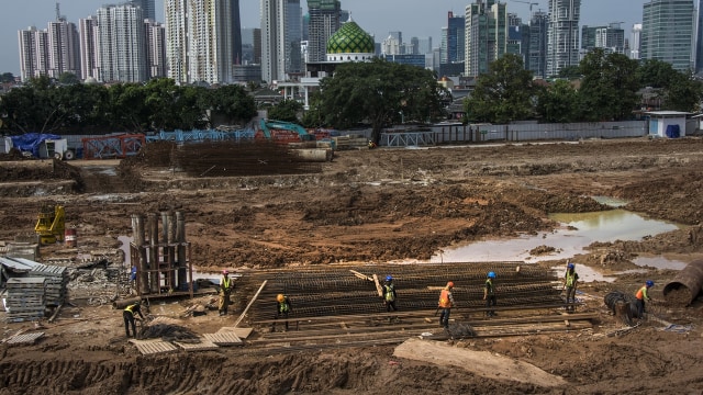 Revitalisasi Pasar Rumput. (Foto: Antara/Aprilio Akbar)