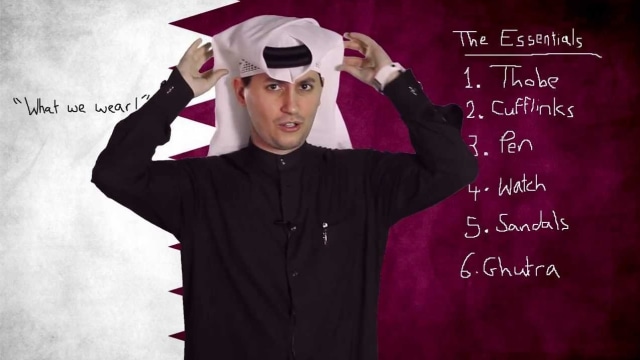 Keffiyeh Qatar (Foto: Youtube Mr. Q)