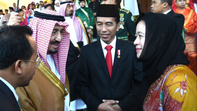 Raja Salman berbincang dengan Puan Maharani (Foto: Istimewa)