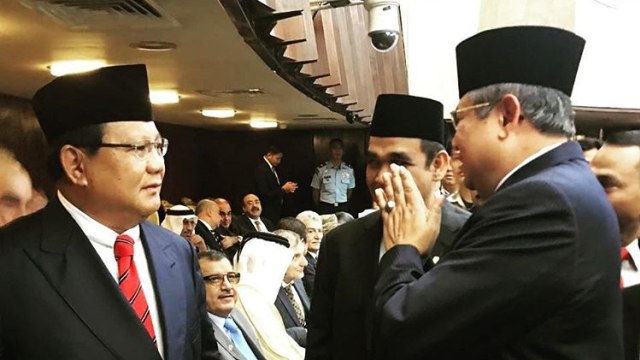 Prabowo menghadiri undangan pidato Raja Salman. (Foto: Instagram: Gerindra)