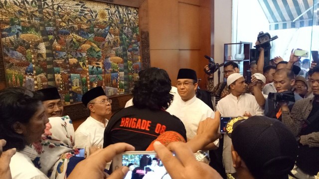 Anies menghadiri deklarasi di Tanjung Priok. (Foto: Johanes Hutabarat/kumparan)