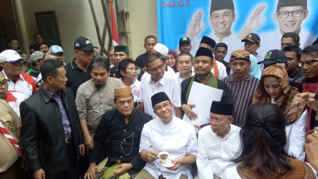 Anies menghadiri deklarasi di Tanjung Priok. (Foto: Johanes Hutabarat/kumparan)