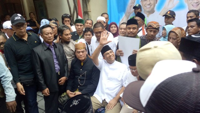 Anies menghadiri deklarasi di Tanjung Priok. (Foto: Johanes Hutabarat/kumparan)