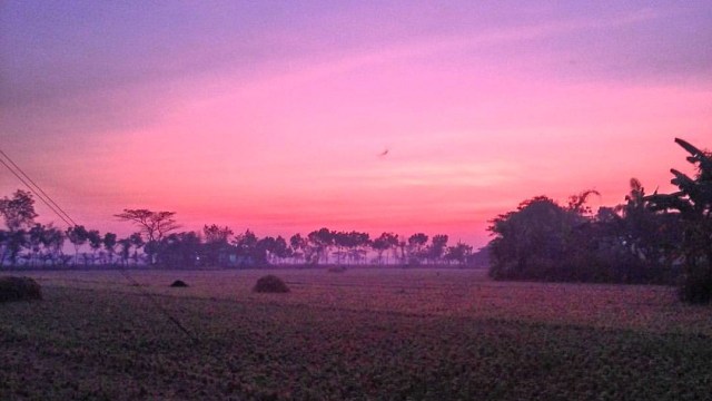 Suasana pagi hari di desa. (Foto: Muhammad Naufal/Kumparan)