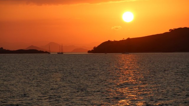 Suasana sore hari di Pulau Komodo. (Foto: Dok. New 7 Wonder )