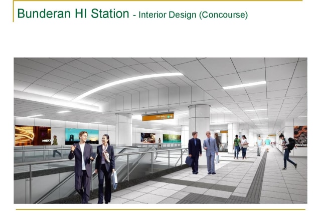 Desain interior Stasiun MRT Bundaran HI (Foto: PT. MRT Jakarta)