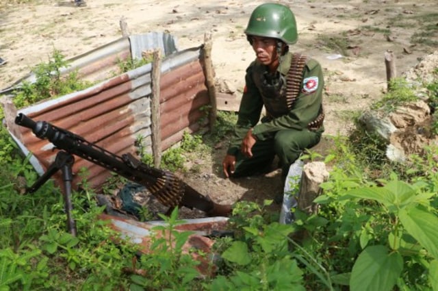 Tentara Myanmar. (Foto: KHINE HTOO MRAT / AFP)