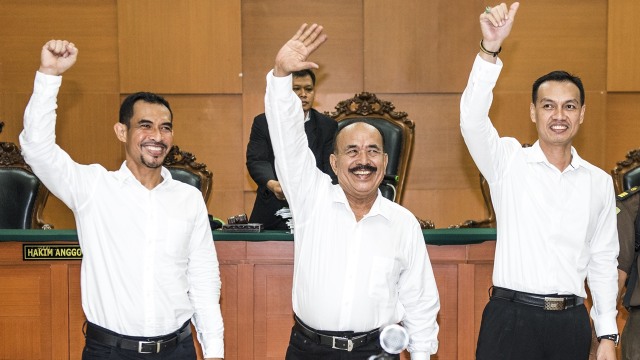 Sidang putusan pimpinan Gafatar. (Foto: Antara/M. Agung Rajasa)