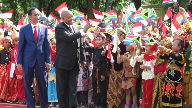 Jokowi bersama Presiden Afsel Jacob Zuma (Foto: Yudhistira Amran Saleh/kumparan )