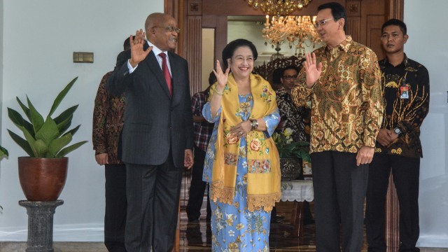 Megawati dan Presiden Afsel Jacob Zuma (Foto: Aprillio Akbar/ANTARA)