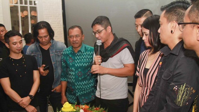 Pasha memberikan sambutan. (Foto: Munady Widjaja/kumparan)