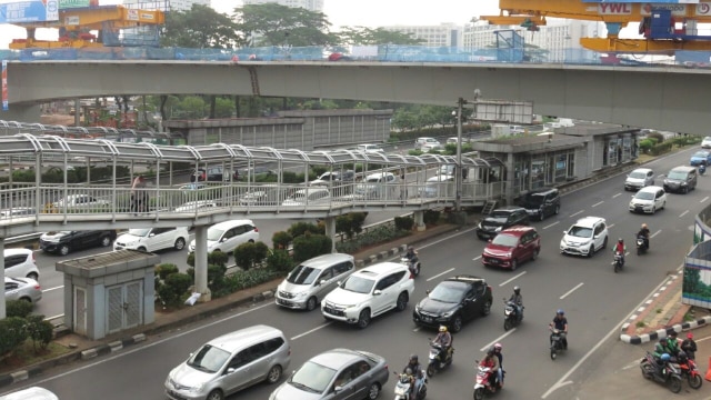 Bentang terpanjang proyek Simpang Susun Semanggi. (Foto: Yudhistira Amran Saleh/kumparan)