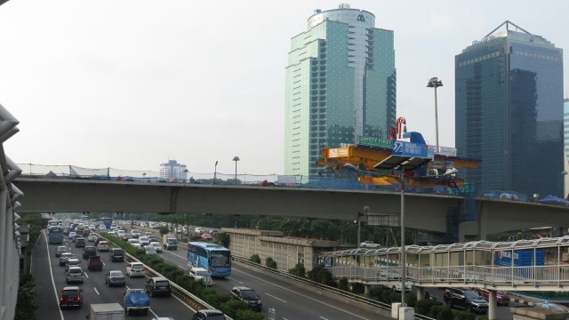 Area Proyek Simpang Susun Semanggi. (Foto: Yudhistira Amran Saleh/kumparan)