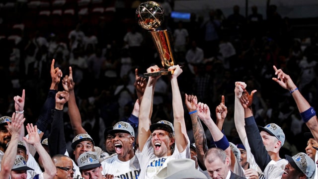 Dallas Mavericks menjuarai NBA musim 2011. (Foto:  REUTERS/Hans Deryk)