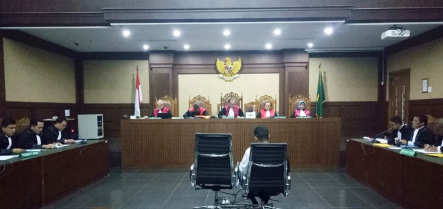 Sidang kasus suap pengadaan satelit Bakamla. (Foto: David Pratama/kumparan)