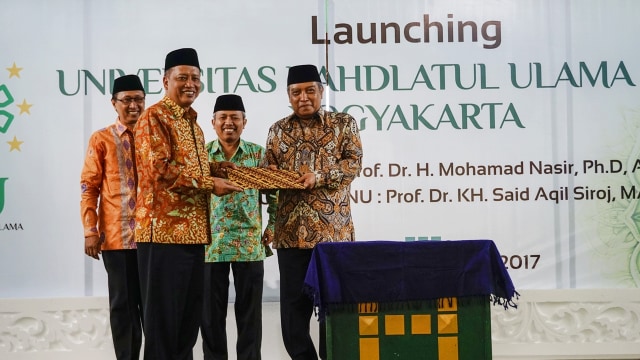 Said Aqil di kampus UNU Yogyakarta. (Foto: Antara/Hendra Nurdiyansyah)